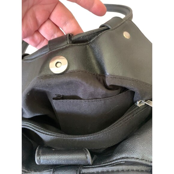RELIC Black Hobo Multi-Compartment Faux Leather Shoulder Bag Purse - Picture 12 of 12
